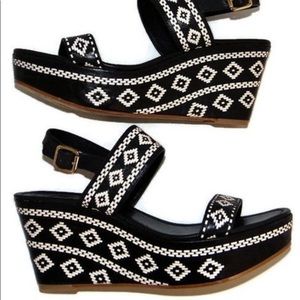 Tory Burch Reena 7.5 Moroccan Aztec wench